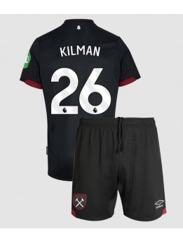 West Ham United Max Kilman #26 Replika Borta Kläder Barn 2024-25 Kortärmad (+ byxor)